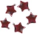 5 crystal gemstone STAR Indian RED AGATE pendants 18mm jewellery making crafts chakra charms harmony crafting