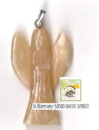 peach orange aventurine quartz angel pendant harmony joy balance through sacral solar plexus navel chakra gifts 