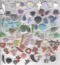 wholesale gemstone angel star cross heart arrow horn pendants guardian charms mixed lot uk supplier