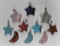 wholesale gemstone pendants star moon charms mixed lot uk supplier