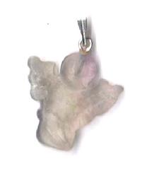 gemstone angel pendants fluorite quartz snow tinted real difference fake authentic charm chakra cahkra