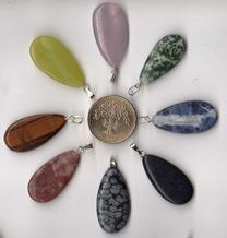 wholesale gemstone pendants teardrop charms mixed lot uk supplier