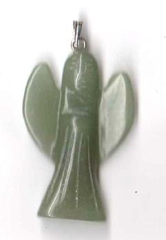 green aventurine quartz angel pendant harmony peace balance through heart chakra