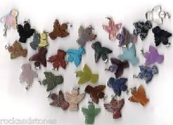 Gemstone crystal angel pendant collections EBAY UK