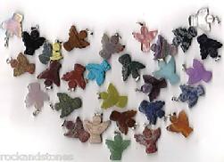 Gemstone crystal angel pendant collections EBAY UK