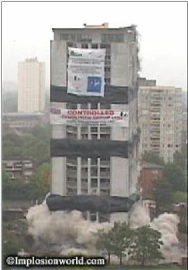 Barrie House, South Acton demolition photo. The block was demolished in July 2001. Isabella Wesoly began to write a poem about the block in 1983. Read her ode to the tower block here