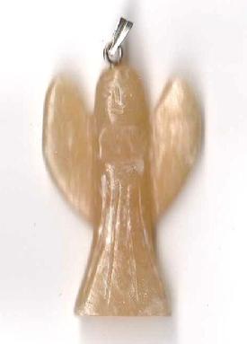 peach orange aventurine quartz angel pendant harmony joy balance through sacral solar plexus navel chakra gifts 