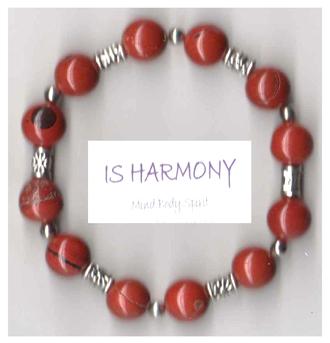 red jasper chakra bracelet gemstone jewellery by Is Harmony