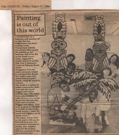 NEWS SOUTH ACTON MURAL OAK TREE WORLD THEME