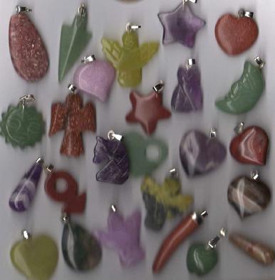 crystal gemstone pendant collection wholesale amethyst goldstone green quartz aventurine olive jade reiki chakra charms