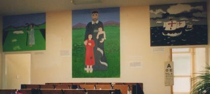 St. Vincent's school Mural Acton, another mural by Isabella Wesoly aka Demetriou