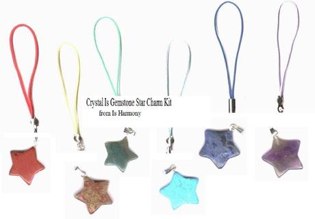 crystal gemstone carved star charms kit jewellery jewelry making hanging charm make your own for bag phone wall car mirror totem totems for love hope faith love wisdom joy peace motivation things to do on a rainy day