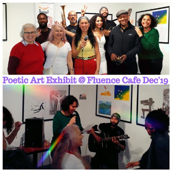 Green Angels led the way, to Poetic Art at Fluence Cafe in Ladbroke Grove, via Kamitan Arts, aka Poetry4Grenfell ~ Poetic Art, West London